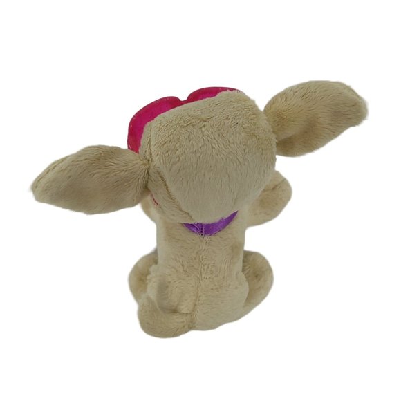 Mattel Barbie Dog Barking Puppy Plush 5" Stuffed Toy Tan Pink Sunglasses 2009 - Picture 7 of 9